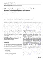 Efficient global robust optimization of unconstrained problems affected by parametric uncertainties