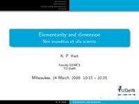 Elementarity and Dimensions