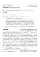Two-dimensional perturbations in a scalar model for shear banding