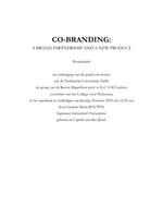 Co-branding: A brand partnership and a new product