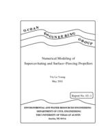 Numerical Modeling of Supercavitating and Surface-Piercing Propellers