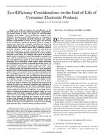 Eco-efficiency considerations on the end-of-life of consumer electronic products