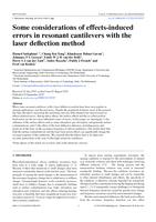 Some considerations of effects-induced errors in resonant cantilevers with the laser deflection method