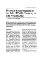 Financial repercussions of the sale of public housing in the Netherlands