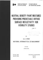 Neutral density paint mixtures providing predictable diffuse surface reflectivity for visibility studies
