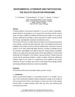 Environmental citizenship and participation. The role of education programs