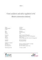 Crane accidents and safety regulation in the Dutch construction industry