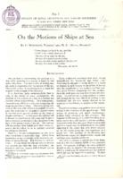 On the motions of ships at sea