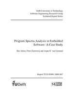 Program spectra analysis in embedded software: A case study
