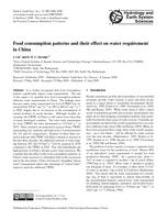 Food consumption patterns and their effect on water requirement in China
