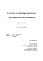 Harmonisation of distributed geographic datasets; A model driven approach for geotechnical & footprint data