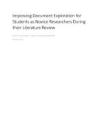 Improving Document Exploration for Students as Novice Researchers During their Literature Review
