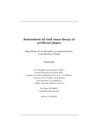 Assessment of rock mass decay in artificial slopes