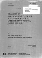 Analysis of experimental data for a 21% thick natural laminar flow airfoil, NAE 68-060-21:1