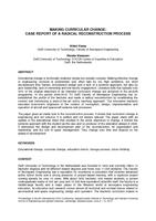 Making curricular change: Case report of a radical reconstruction proces