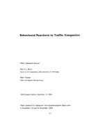 BEHAVIOURAL REACTIONS TO TRAFFIC CONGESTION