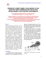Design of a wind tunnel scale model of an adaptive wind turbine blade for active aerodynamic load control experiments