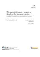 Using a drinking water treatment simulator for operator training: Accelerating the simulated process leads to an increase in learning