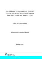 Validity of the Cosserat theory finite element implementation for jointed rock modelling