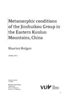Metamorphic conditions of the Jinshuikou Group in the Eastern Kunlun Mountains, China