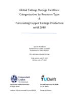  Categorization by Resource Type & Forecasting Copper Tailings Production until 2040