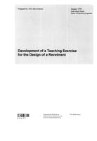 Development of a Teaching Exercise for the Design of a Revetment