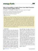 Effect of Permeability on Implicit-Texture Foam Model Parameters and the Limiting Capillary Pressure
