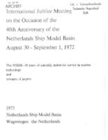 NSMB, General Information, 40 Years of scientific industrial service in Marine Technology, 1972