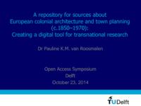 A repository for sources about European colonial architecture and town planning (c.1850–1970): Creating a digital tool for transnational research