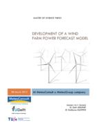 Development of a wind farm power forecast model
