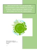 Implementing the design for disassembly (DfD) principle in the public procurement process of buildings in the Netherlands