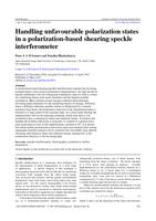 Handling unfavourable polarization states in a polarization-based shearing speckle interferometer