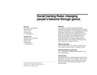 Social gaming rules: Changing people's behavior through games
