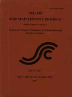 Ship Maintenance project Phases II and III Volume 5 Fitness for purpose evaluation of critical structural details in Tankers