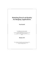 Modeling Perceived Quality for Imaging Applications