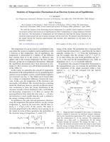 Statistics of Temperature Fluctuations in an Electron System out of Equilibrium