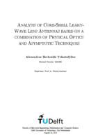 Analysis of Core-Shell Leaky-Wave Lens Antennas based on a combination of Physical Optics and Asymptotic Techniques