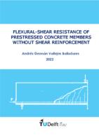 Flexural-shear resistance of prestressed concrete members without shear reinforcement