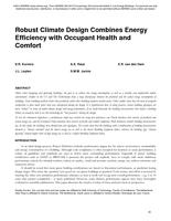 Robust Climate Design Combines Energy Efficiency with Occupant Health and Comfort