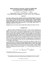 Radar turbulence detection: Statistical synthesis and experimental check of adaptive algorithms