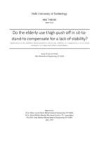 Do the elderly use thigh push off in sit-to-stand to compensate for a lack of stability?