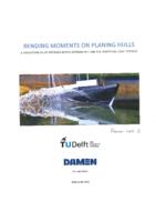 Bending moments on planing hulls. A validation study between model experiments and the numerical code fastship