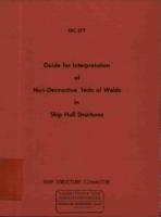 Guide for interpretation of non-destructive tests of welds in ship hull structures