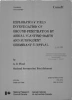 Exploratory Field Investigation of Ground Penetration by Aerial Planting-Darts and Subsequent Germinant Survival