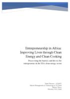 Entrepreneurship in Africa: Improving Lives through Clean Energy and Clean Cooking