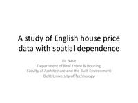 A study of English house price data with spatial dependence