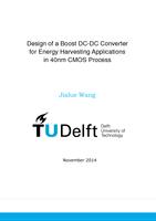 Design of a Boost DC-DC Converter for Energy Harvesting Applications in 40nm CMOS Process