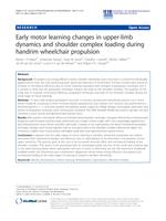 Early motor learning changes in upper-limb dynamics and shoulder complex loading during handrim wheelchair propulsion