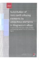 Substitution of rare-earth alloying elements by ubiquitous elements in magnesium alloys