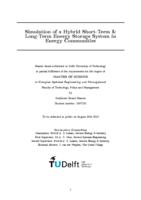Simulation of a Hybrid Short-Term & Long-Term Energy Storage System in Energy Communities 